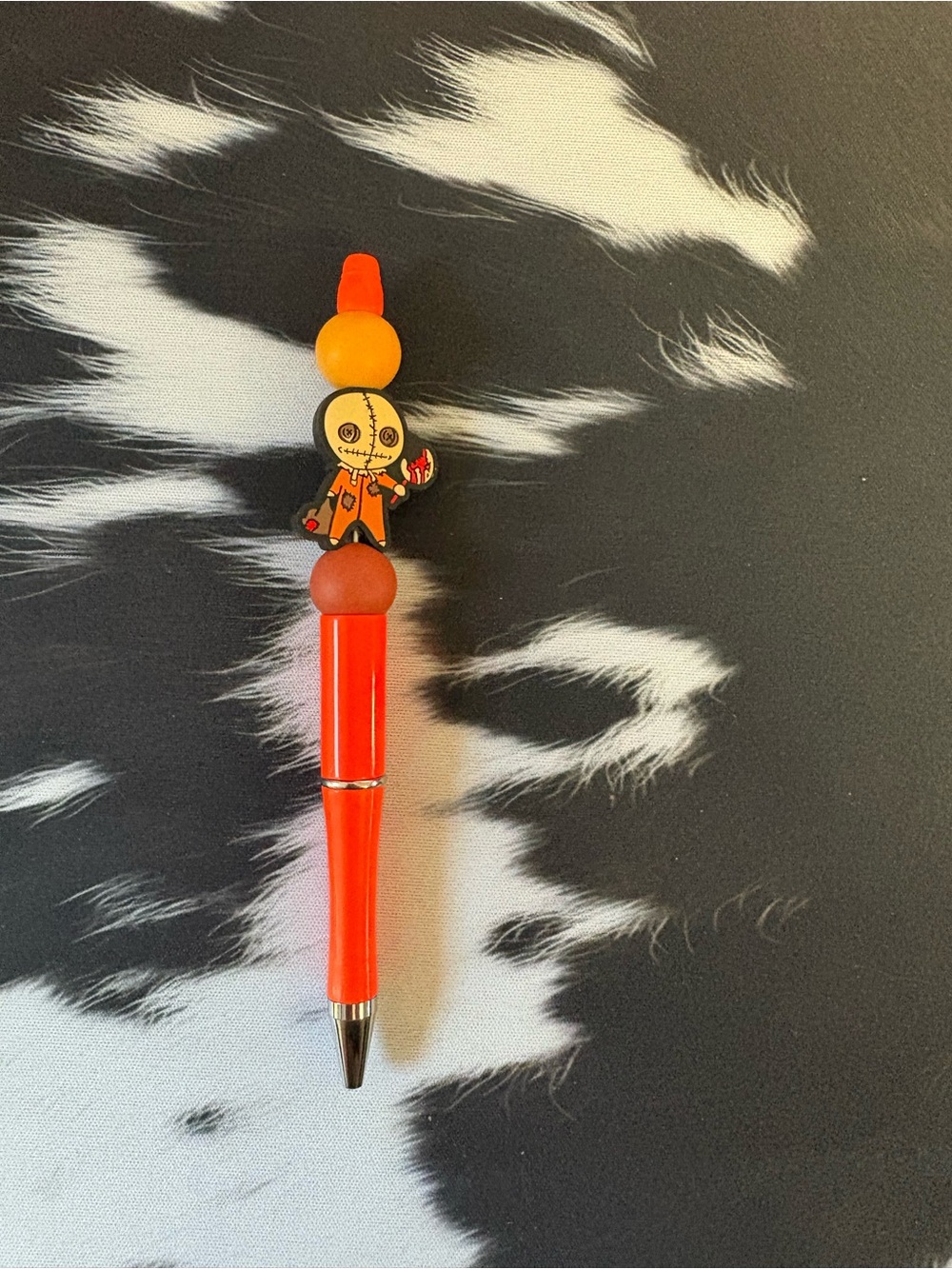 Kids Orange Character Top Pen - Fun Writing Accessory